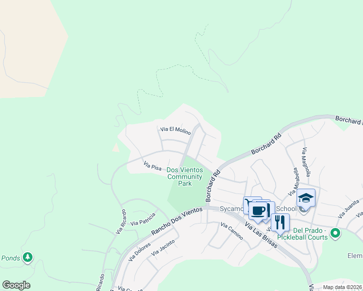 map of restaurants, bars, coffee shops, grocery stores, and more near 5137 Via San Lucas in Thousand Oaks