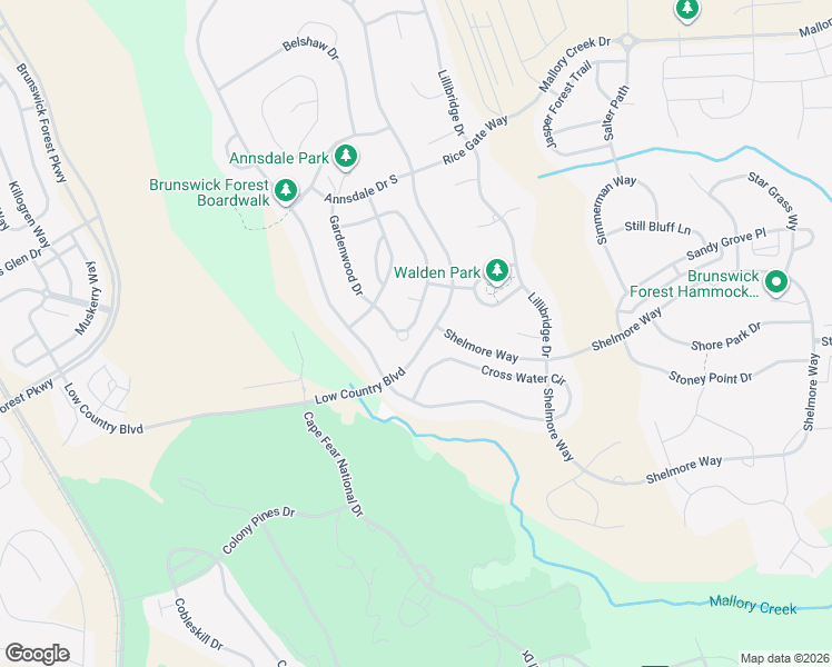 map of restaurants, bars, coffee shops, grocery stores, and more near 3769 Anslow Drive in Leland