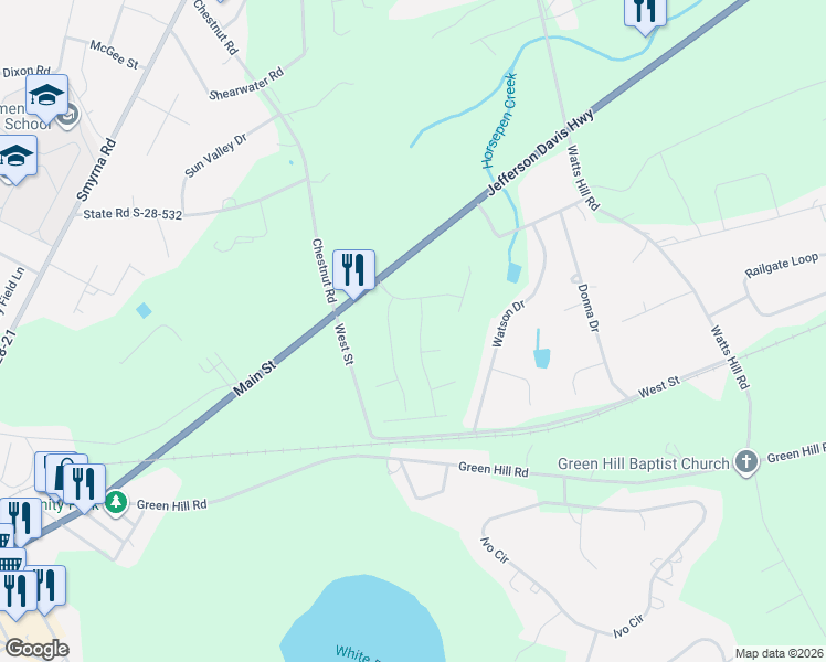 map of restaurants, bars, coffee shops, grocery stores, and more near 1114 West Street in Elgin