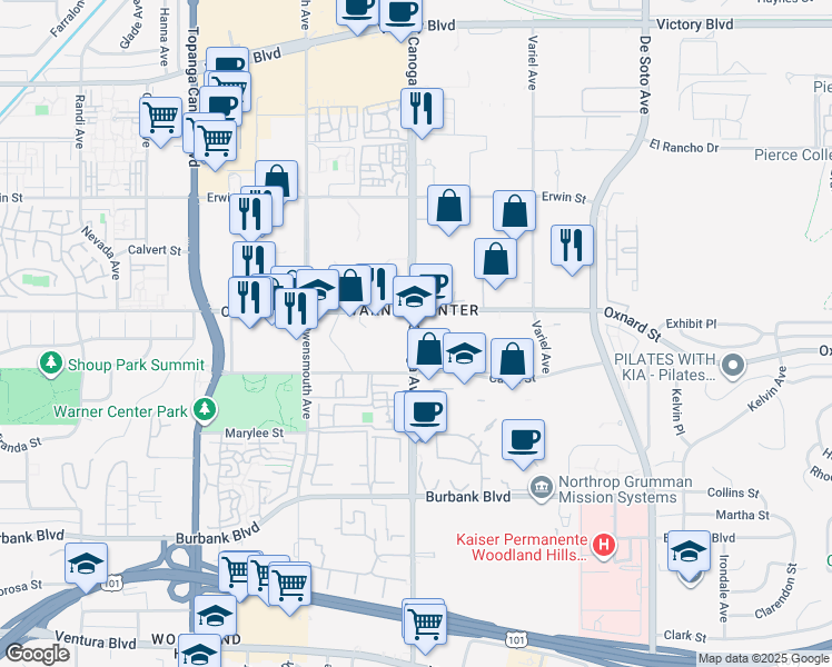 map of restaurants, bars, coffee shops, grocery stores, and more near in 