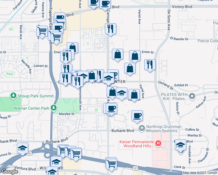map of restaurants, bars, coffee shops, grocery stores, and more near in 