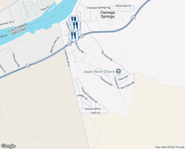 map of restaurants, bars, coffee shops, grocery stores, and more near 31569 Treasure Road in Parker