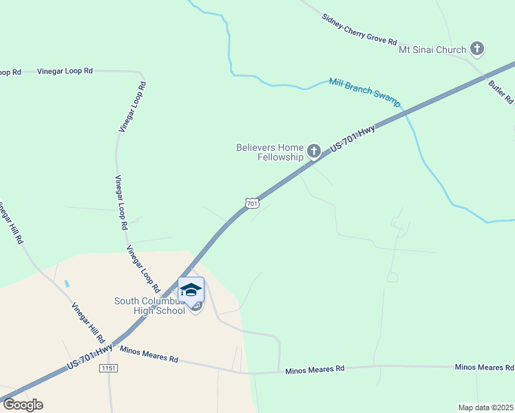 map of restaurants, bars, coffee shops, grocery stores, and more near 13928 James B White Hwy S in Tabor City