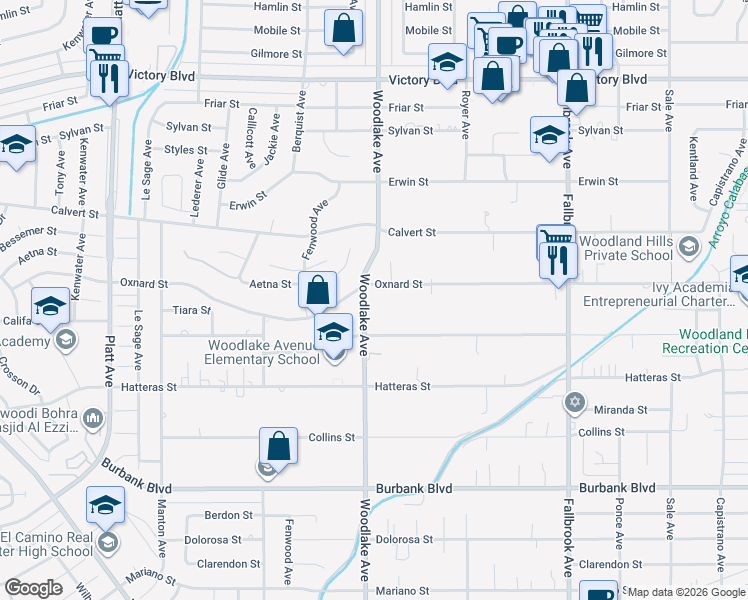 map of restaurants, bars, coffee shops, grocery stores, and more near in 