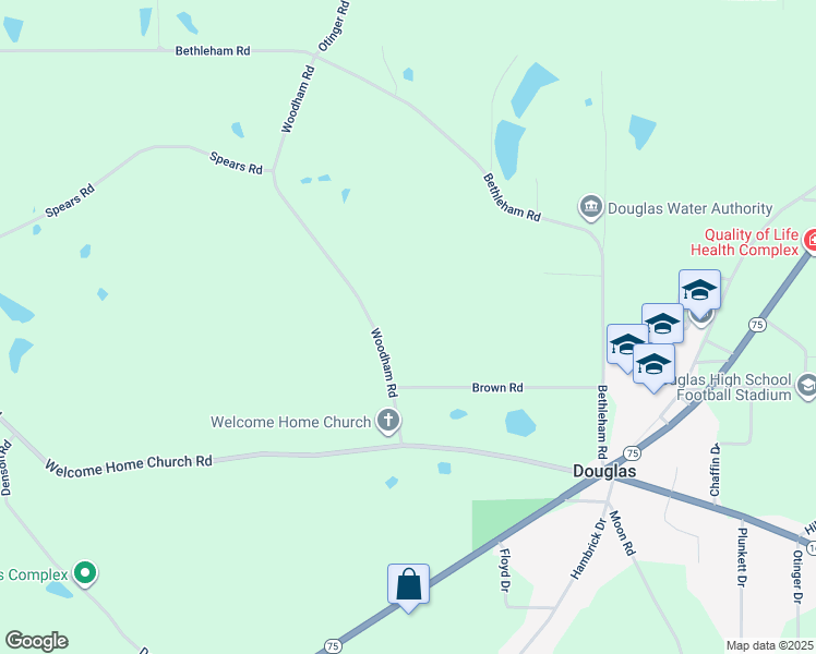 map of restaurants, bars, coffee shops, grocery stores, and more near 403 Woodham Road in Horton