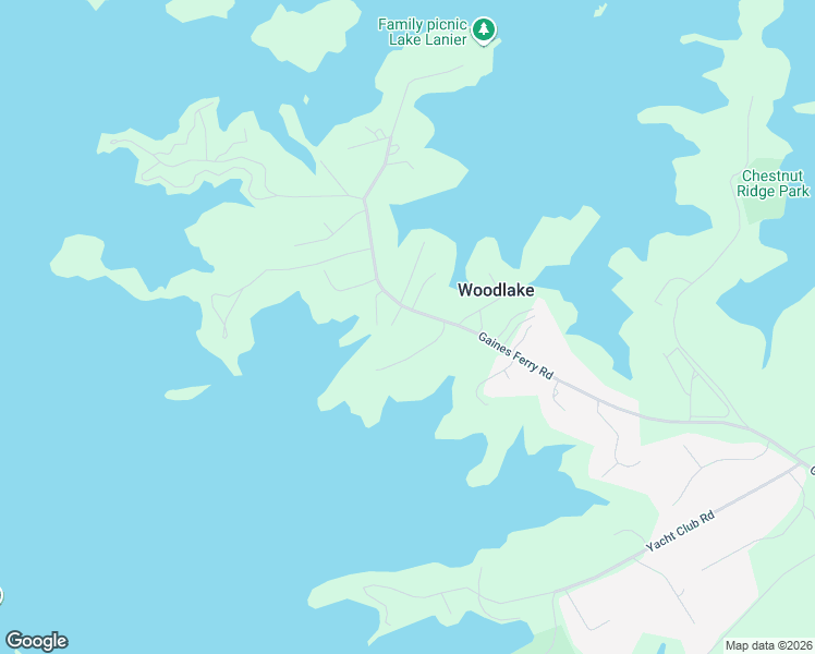 map of restaurants, bars, coffee shops, grocery stores, and more near 6668 Gaines Ferry Road in Flowery Branch