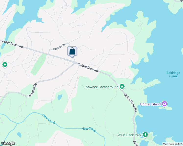 map of restaurants, bars, coffee shops, grocery stores, and more near 2690 Buford Dam Road in Cumming