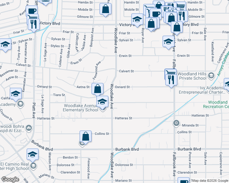 map of restaurants, bars, coffee shops, grocery stores, and more near in 