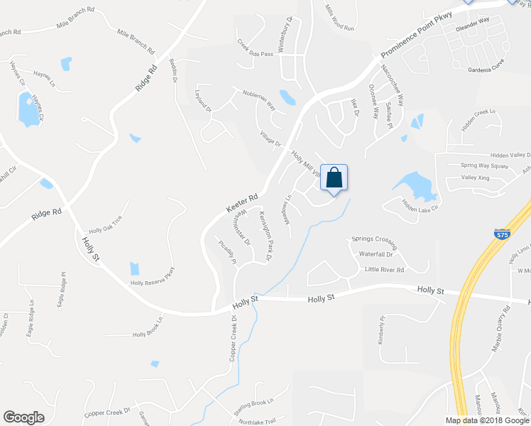 map of restaurants, bars, coffee shops, grocery stores, and more near 530 Kensington Park Drive in Canton