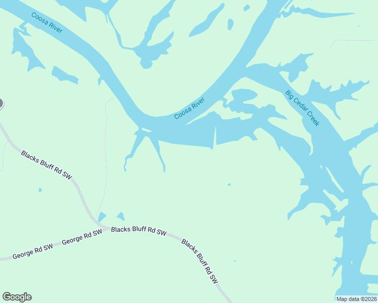 map of restaurants, bars, coffee shops, grocery stores, and more near 8006 Blacks Bluff Road Southwest in Cave Spring