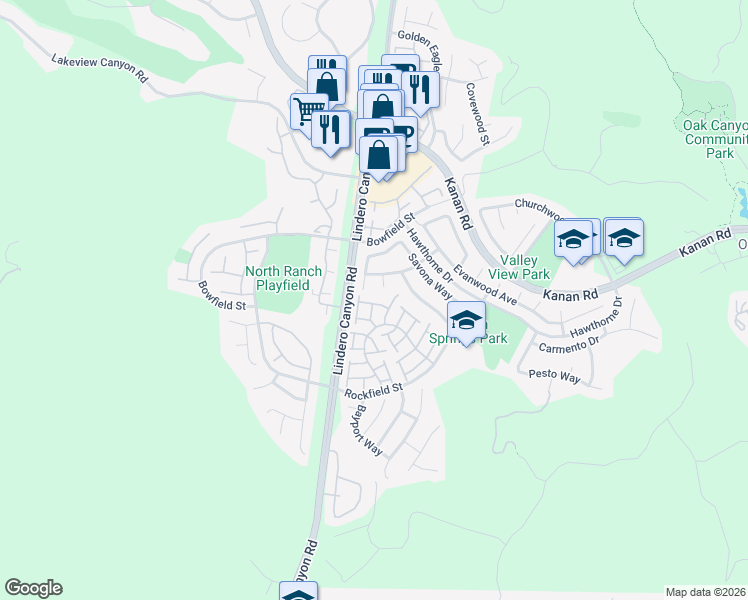 map of restaurants, bars, coffee shops, grocery stores, and more near 4807 Parma Drive in Oak Park
