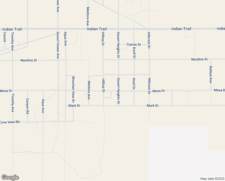 map of restaurants, bars, coffee shops, grocery stores, and more near 71224 Cove View Road in Twentynine Palms