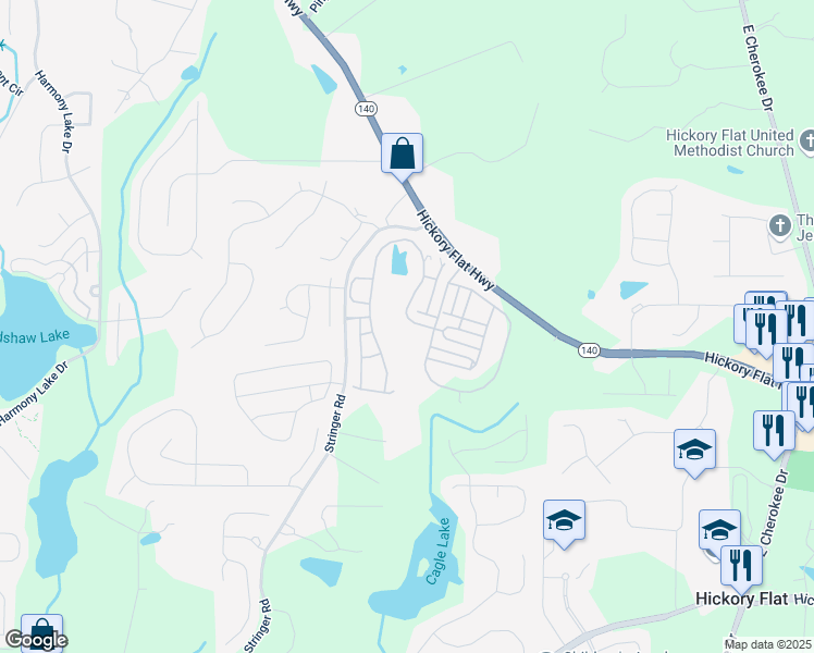 map of restaurants, bars, coffee shops, grocery stores, and more near 309 McDaniel Place in Canton