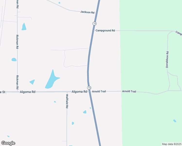 map of restaurants, bars, coffee shops, grocery stores, and more near 5397 Mississippi 15 in Pontotoc