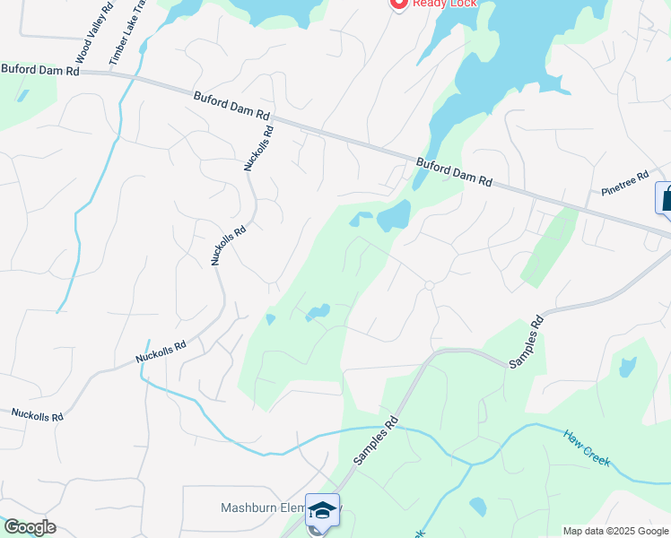 map of restaurants, bars, coffee shops, grocery stores, and more near 3750 Fairway Drive in Cumming