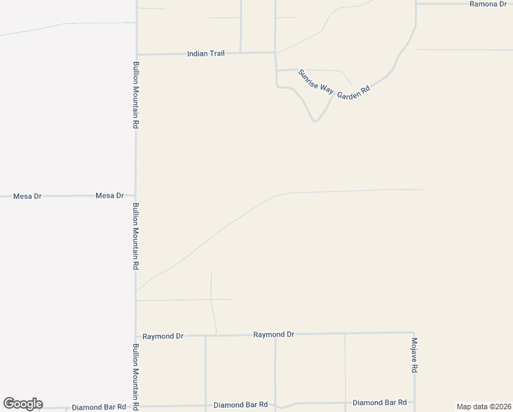 map of restaurants, bars, coffee shops, grocery stores, and more near Mesa Road in Twentynine Palms