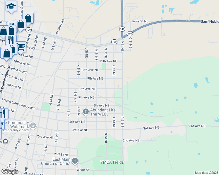 map of restaurants, bars, coffee shops, grocery stores, and more near 1312 8th Avenue Northeast in Ardmore