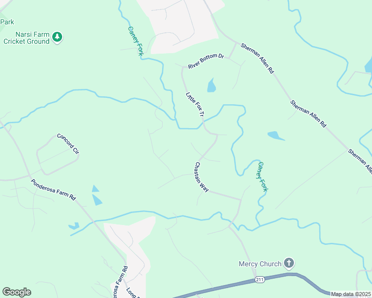 map of restaurants, bars, coffee shops, grocery stores, and more near 5114 Ozark Lane in Gainesville