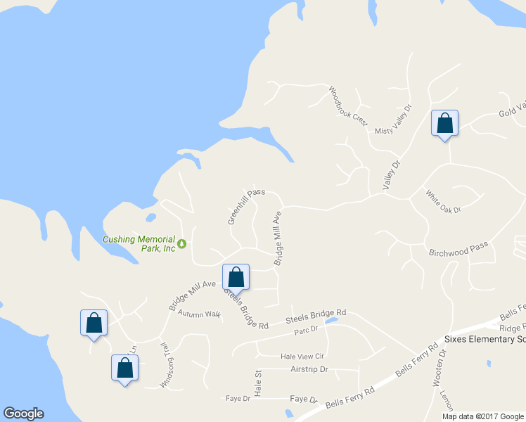 map of restaurants, bars, coffee shops, grocery stores, and more near 124 Ivygreen Chase in Canton