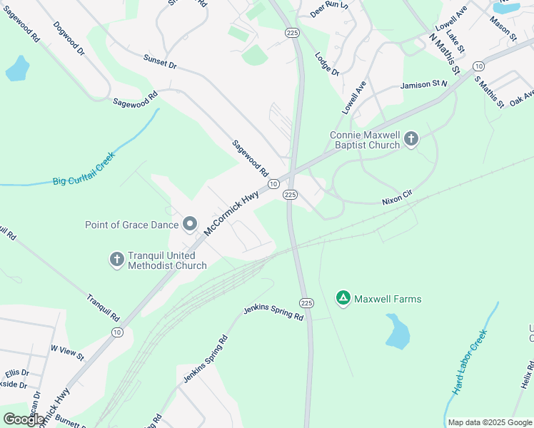 map of restaurants, bars, coffee shops, grocery stores, and more near 1211 McCormick Highway in Greenwood