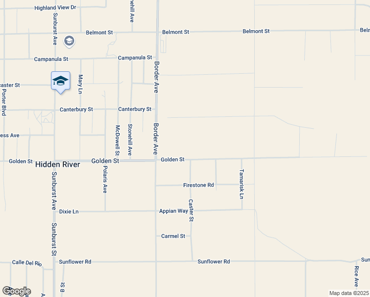 map of restaurants, bars, coffee shops, grocery stores, and more near 62630 Golden Street in Joshua Tree