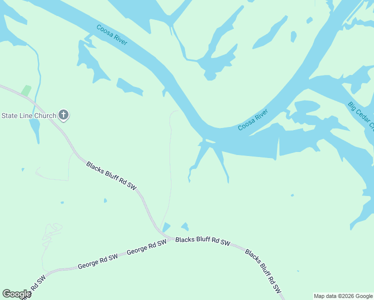 map of restaurants, bars, coffee shops, grocery stores, and more near 8096 Blacks Bluff Road Southwest in Cave Spring