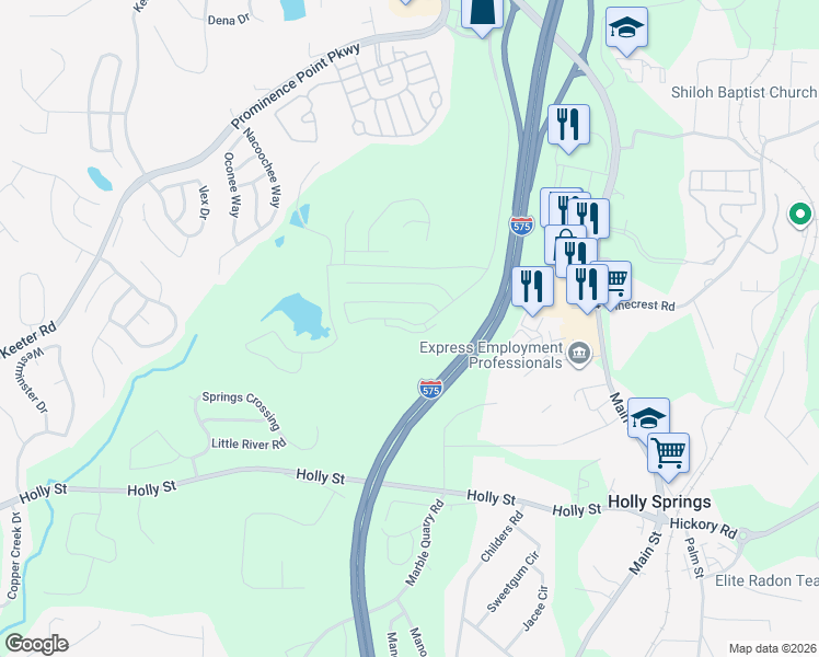 map of restaurants, bars, coffee shops, grocery stores, and more near 825 Ash Street in Canton