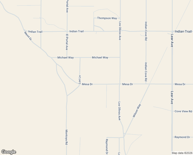 map of restaurants, bars, coffee shops, grocery stores, and more near 68690 Mesa Drive in Twentynine Palms
