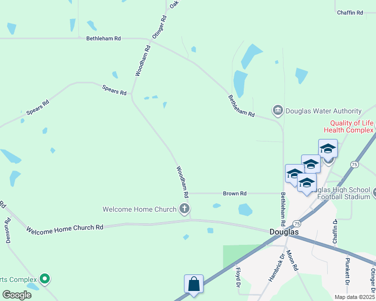 map of restaurants, bars, coffee shops, grocery stores, and more near 403 Woodham Road in Horton