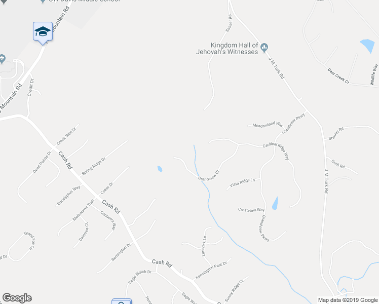 map of restaurants, bars, coffee shops, grocery stores, and more near 4860 Grandview Court in Flowery Branch