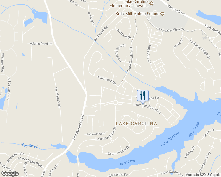 map of restaurants, bars, coffee shops, grocery stores, and more near 315 Long Pointe Lane in Columbia