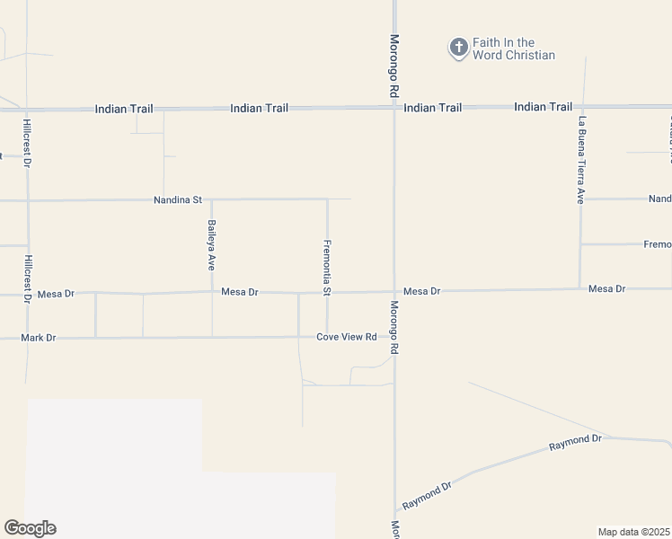 map of restaurants, bars, coffee shops, grocery stores, and more near 71980 Mesa Drive in Twentynine Palms