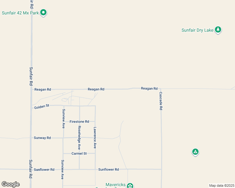 map of restaurants, bars, coffee shops, grocery stores, and more near Reagan Road in San Bernardino County