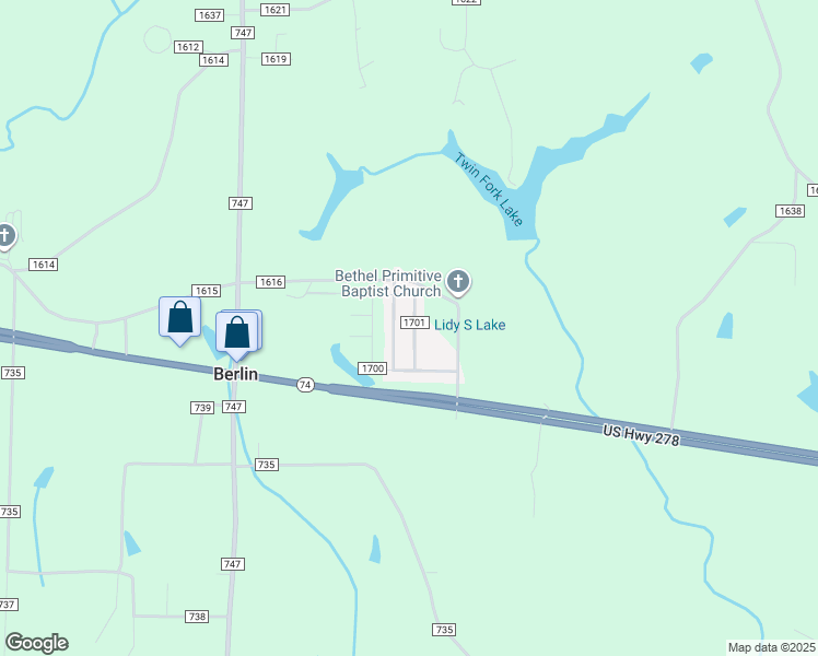 map of restaurants, bars, coffee shops, grocery stores, and more near 592 County Road 1616 in Cullman