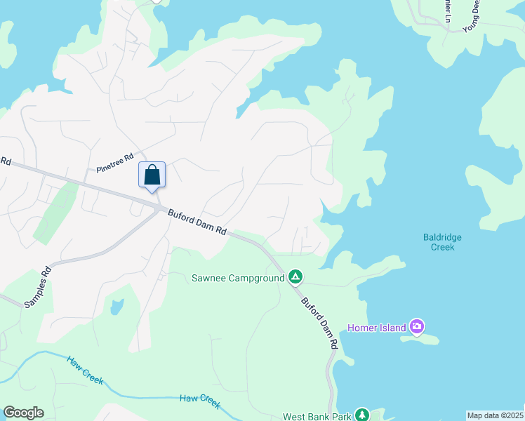 map of restaurants, bars, coffee shops, grocery stores, and more near 3040 Larkspur Court in Cumming