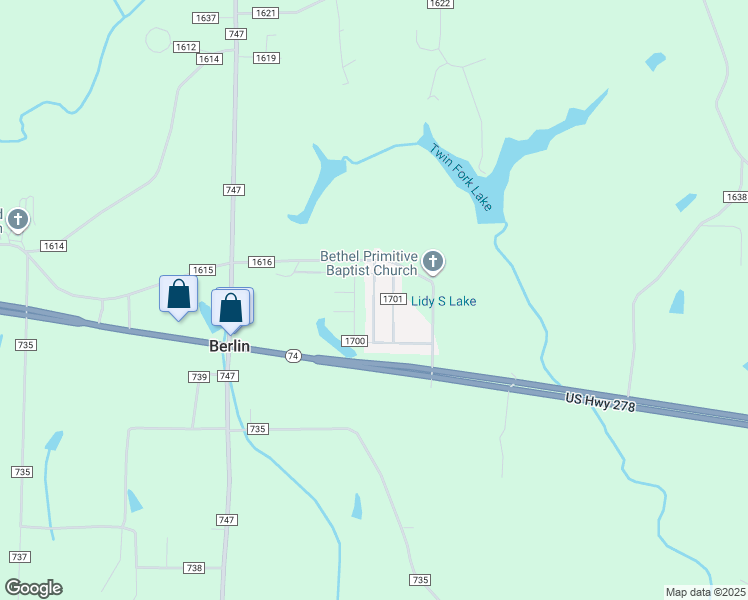 map of restaurants, bars, coffee shops, grocery stores, and more near 592 County Road 1616 in Cullman