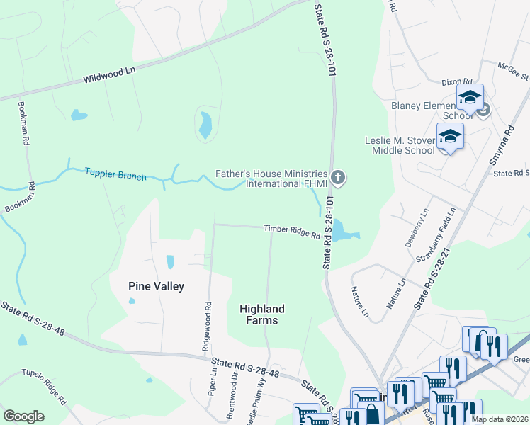 map of restaurants, bars, coffee shops, grocery stores, and more near 2508 Timber Ridge Road in Elgin