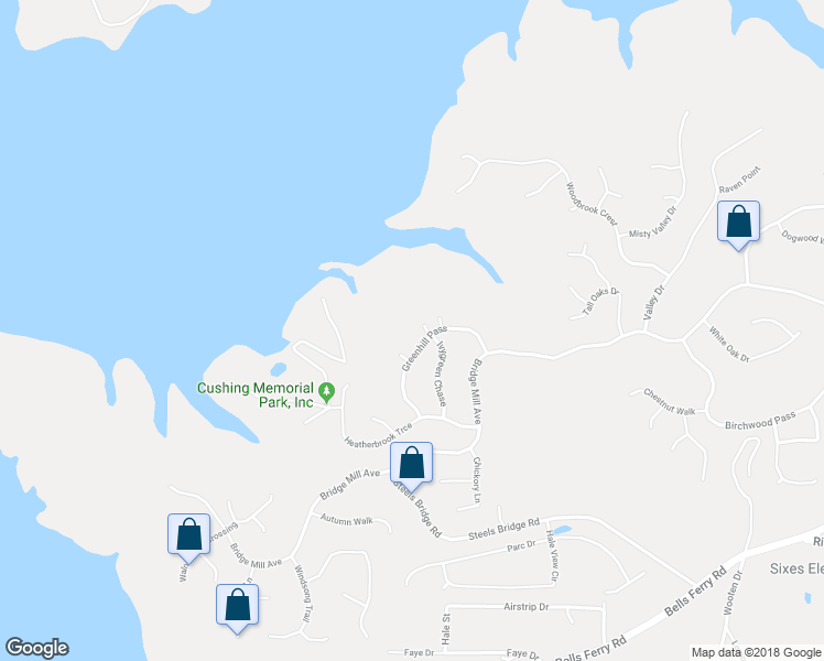 map of restaurants, bars, coffee shops, grocery stores, and more near 139 Ivygreen Chase in Canton