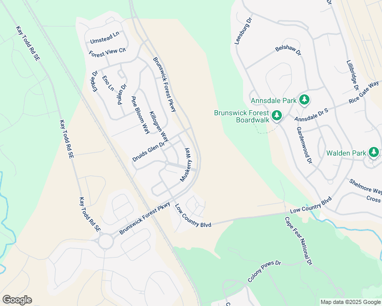 map of restaurants, bars, coffee shops, grocery stores, and more near 7084 Muskerry Way in Leland