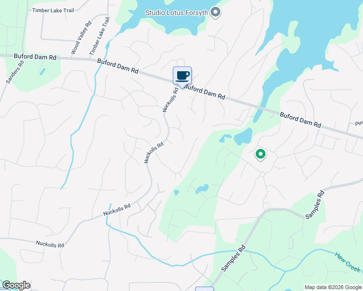 map of restaurants, bars, coffee shops, grocery stores, and more near 1945 Wickersham Hollow in Cumming