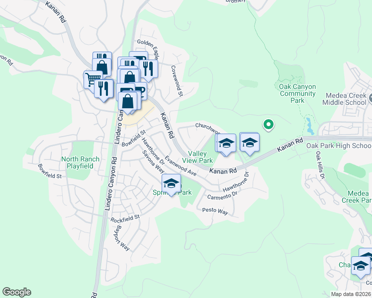 map of restaurants, bars, coffee shops, grocery stores, and more near 531 Monteleone Avenue in Oak Park