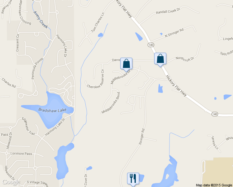 map of restaurants, bars, coffee shops, grocery stores, and more near 804 Middlebrooke Bend in Canton