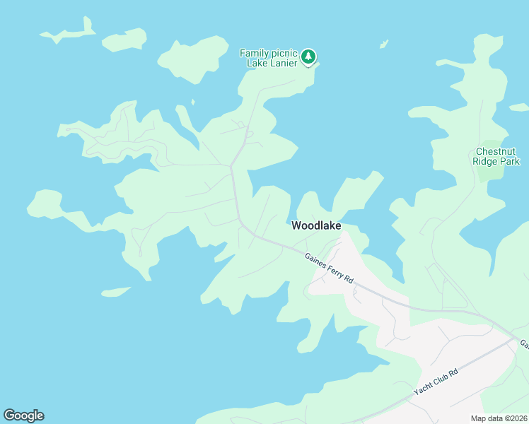 map of restaurants, bars, coffee shops, grocery stores, and more near 6678 Gaines Ferry Road in Flowery Branch