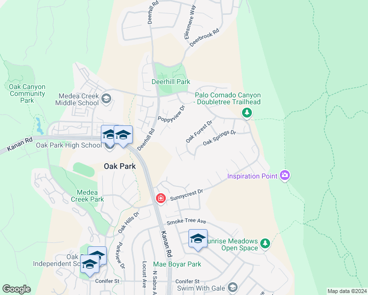 map of restaurants, bars, coffee shops, grocery stores, and more near 6605 Oak Forest Drive in Oak Park