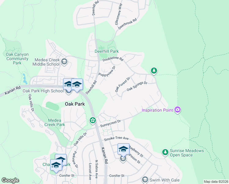map of restaurants, bars, coffee shops, grocery stores, and more near 6605 Oak Forest Drive in Oak Park