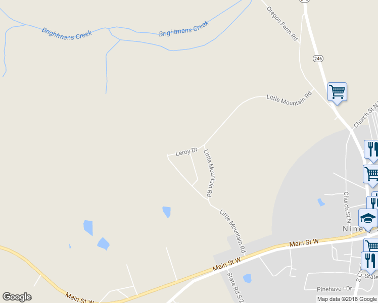 map of restaurants, bars, coffee shops, grocery stores, and more near 123 Murray Drive in Ninety Six