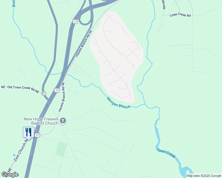 map of restaurants, bars, coffee shops, grocery stores, and more near 7373 Ruby Stone Court in Leland