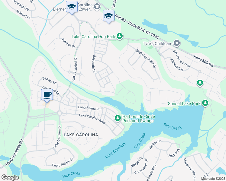 map of restaurants, bars, coffee shops, grocery stores, and more near 1090 Ballard Drive in Columbia