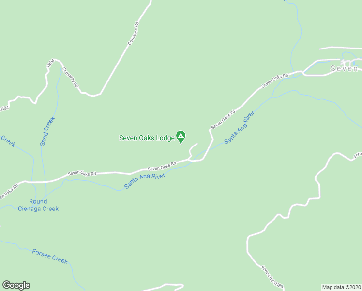 map of restaurants, bars, coffee shops, grocery stores, and more near 39950 Seven Oaks Road in Angelus Oaks