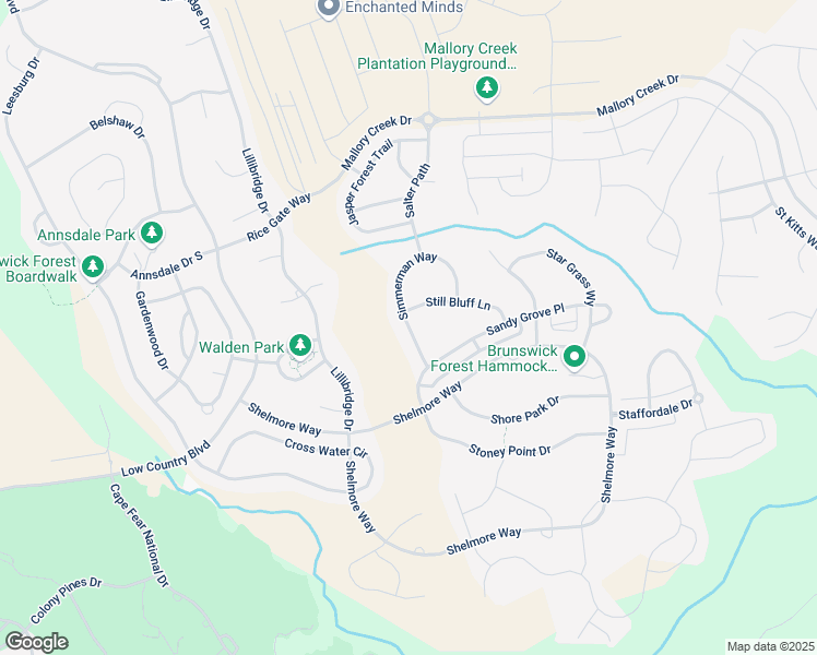 map of restaurants, bars, coffee shops, grocery stores, and more near Simmerman Way in Leland